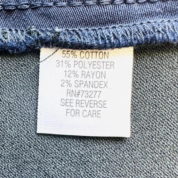 NWT CROFT & BARROW Women High Rise Stretchy Blue Bermuda Shorts Plus Size 24W - Picture 6 of 7